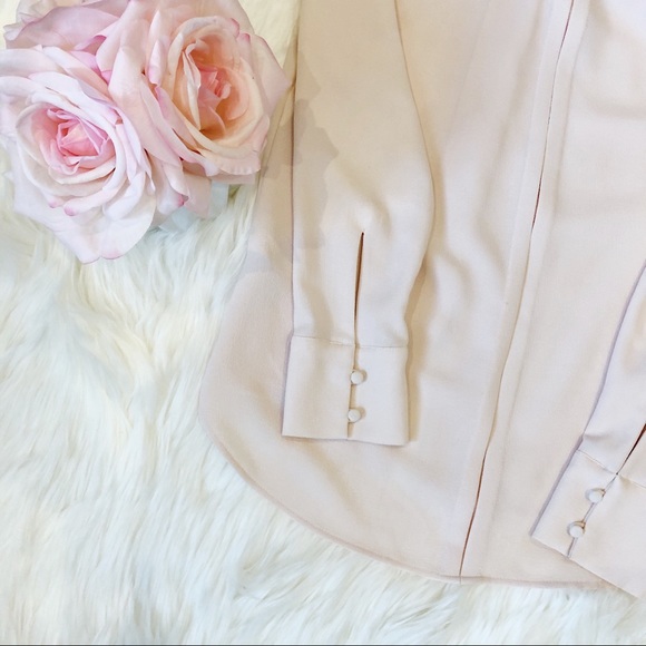 H&M Pale Nude Pink Blouse 10 - Picture 4 of 7